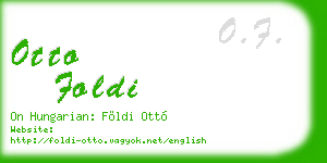 otto foldi business card